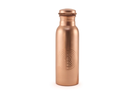 Copper Water Bottle Shiny 500 ml Handmade