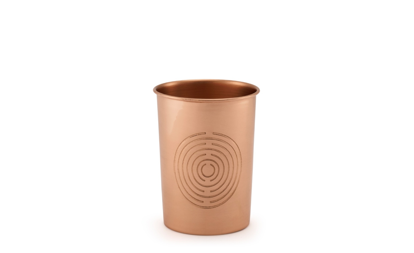 Copper Drinking Cup Shiny 300 ml Handmade