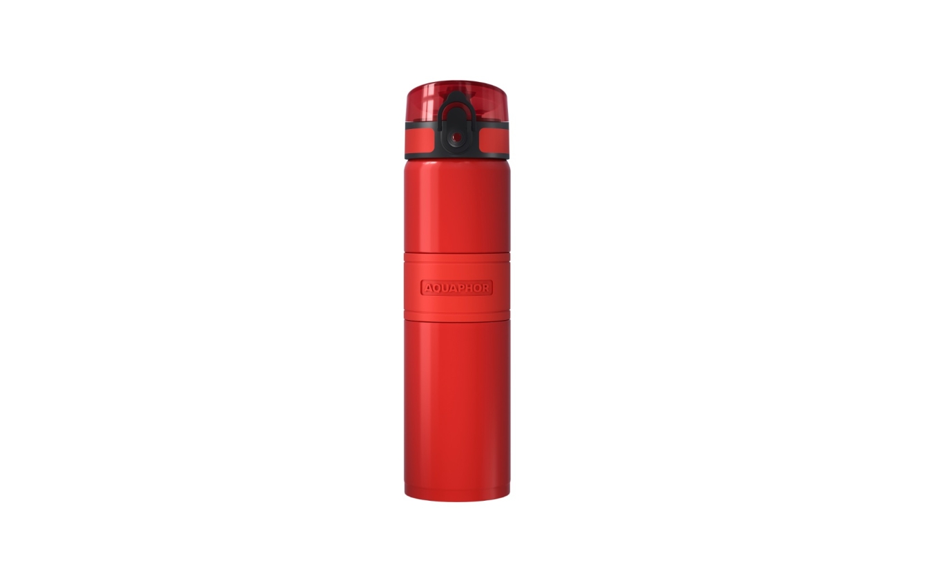 AQUAPHOR thermo bottle City Cool with filter (red)